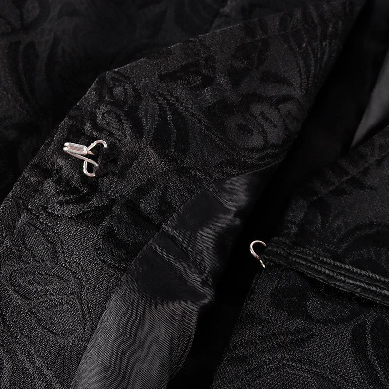 2025 Gothic Medieval Men's Vest and Waistcoat Set for Spring/Autumn - European & American Style Stage Costume