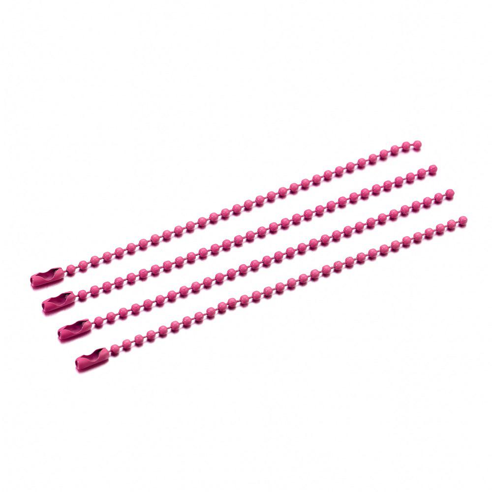 Farebná 11 cm kovová guľôčková retiazka na DIY šperky, kľúčenky