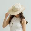 European and American spring and summer new fashion casual belt adjustment tether sisal denim hat outdoor travel beach sun protection straw hat