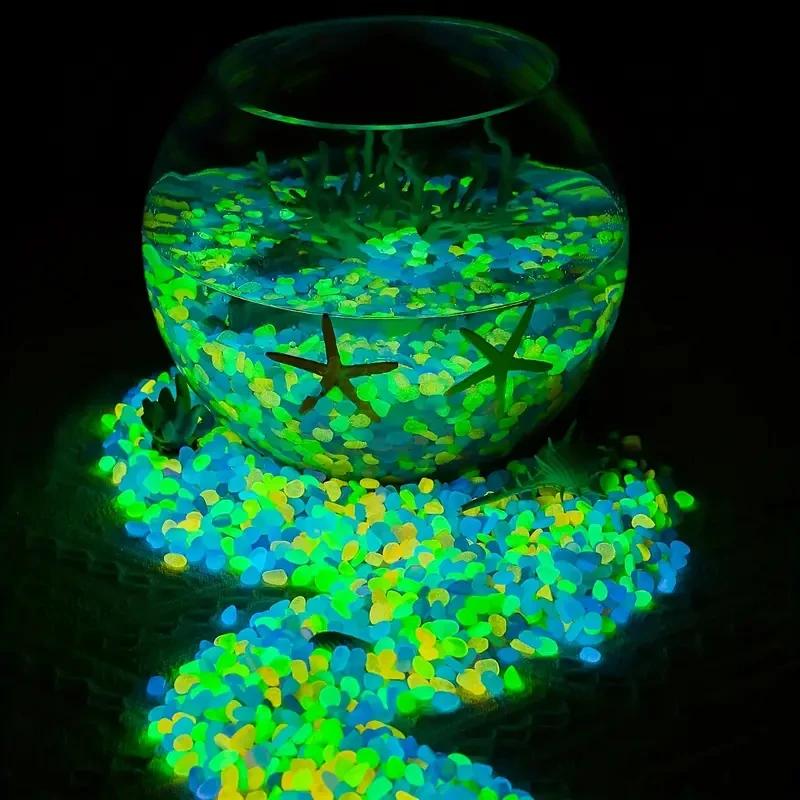 10000 buc/sac Grădinărit Acvariu Peisaj Fluorescent Piatră Mică Vază Clepsidră Nisip Strălucitor Particule Fluorescente
