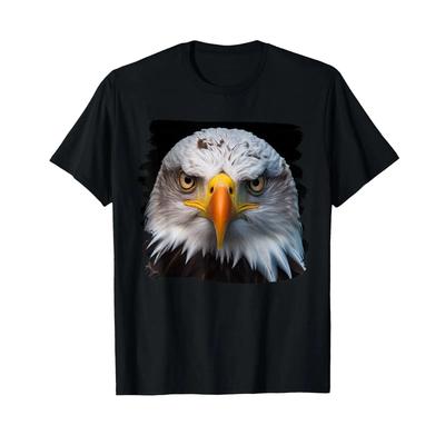 Alder Bald Eagle Bird Stone T Shirt Black Vintage Washed Fashion Comfortable Slightly Streetwear Casual Breathable Stylish