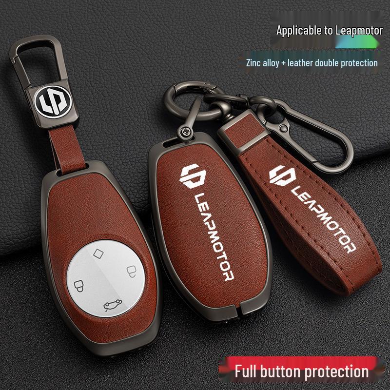 Leapmotor T03/S01/C01 2023 Schlüsselhülle: Schützende Autofernbedienungshülle für Herren mit Schnalle