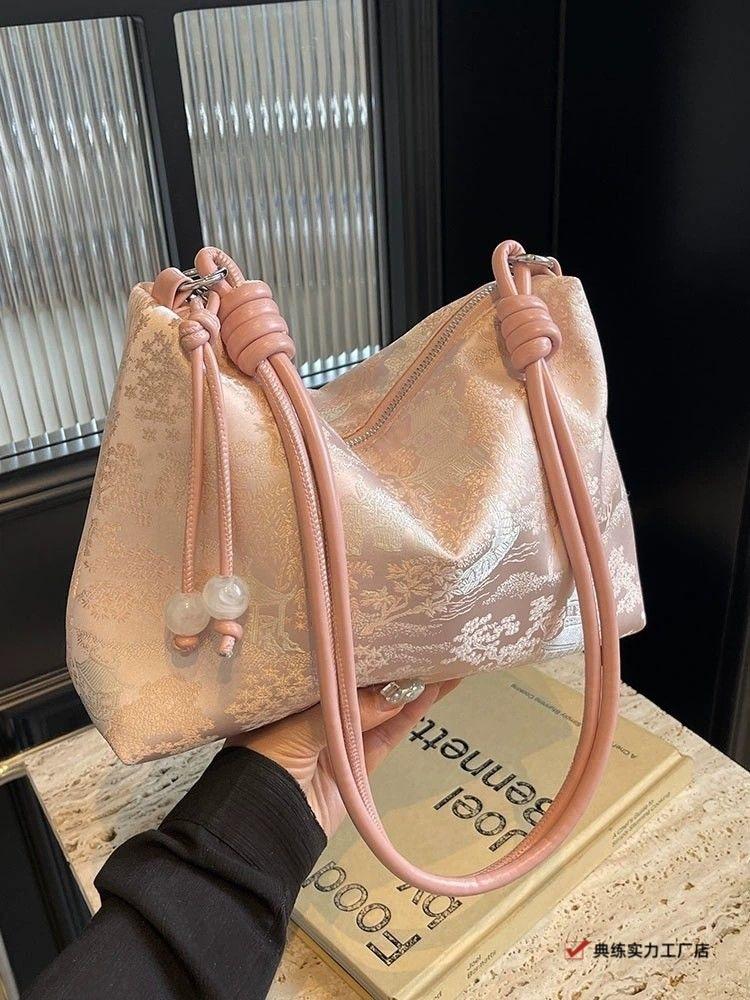 New Chinese style soft surface large-capacity bag women's new summer fashion commuter shoulder crossbody bag