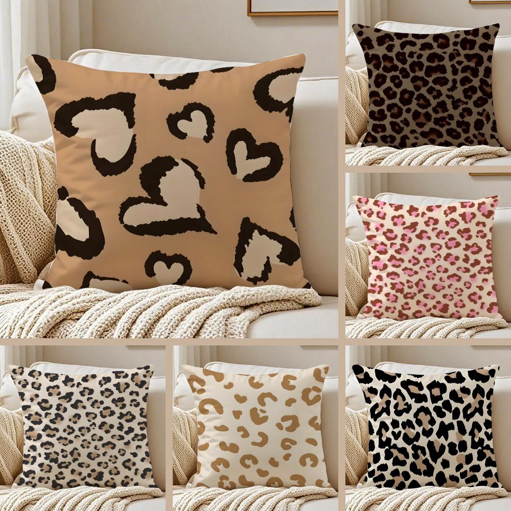 Classic fashion leopard print Cushion Cover Pillowcase Antidustmite living Room Sofa Decor Cushion Room