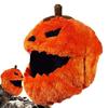 Universal Helmet Cover Plush Pumpkin Motorcycle Helmet Cover for Halloween High Visibility Dustproof Cartoon Head for Motorbike