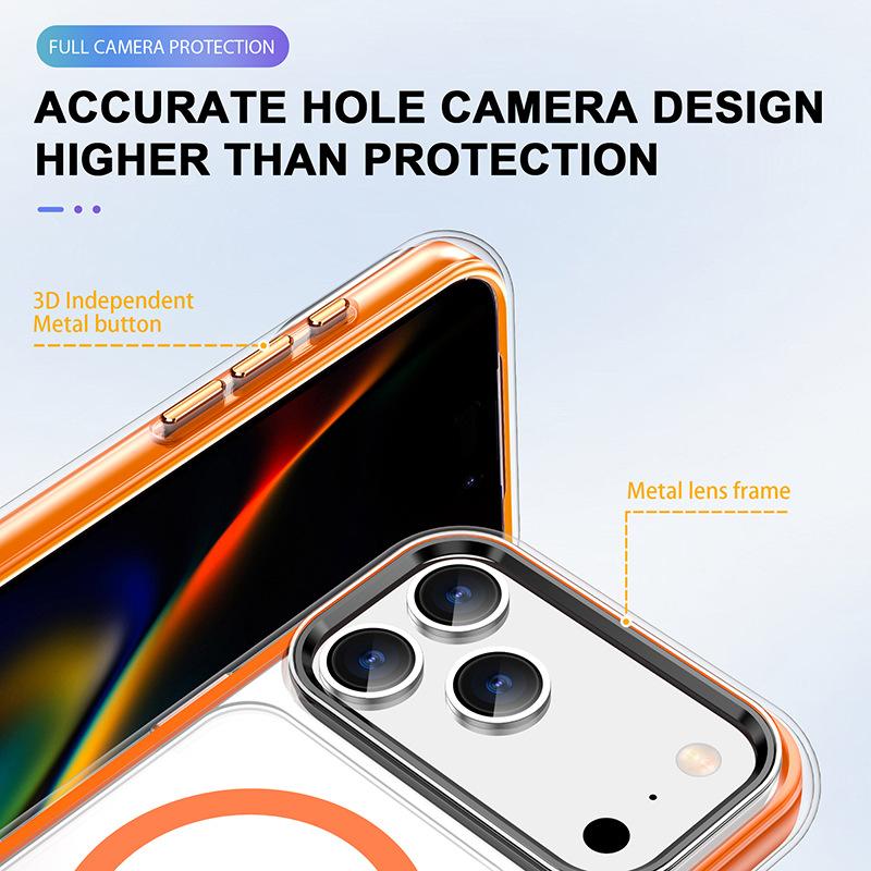 Hot Selling for IPhone17Promax Protective Cover 16 Vacuum Air Bag Anti-Yellow 15 Magnetic All-Inclusive Mobile Phone Case