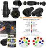 7/13Pin Waterproof Connector Trailer Caravan Towbar Towing Socket Adapter Plug Converter Car Truck Caravan Accessories