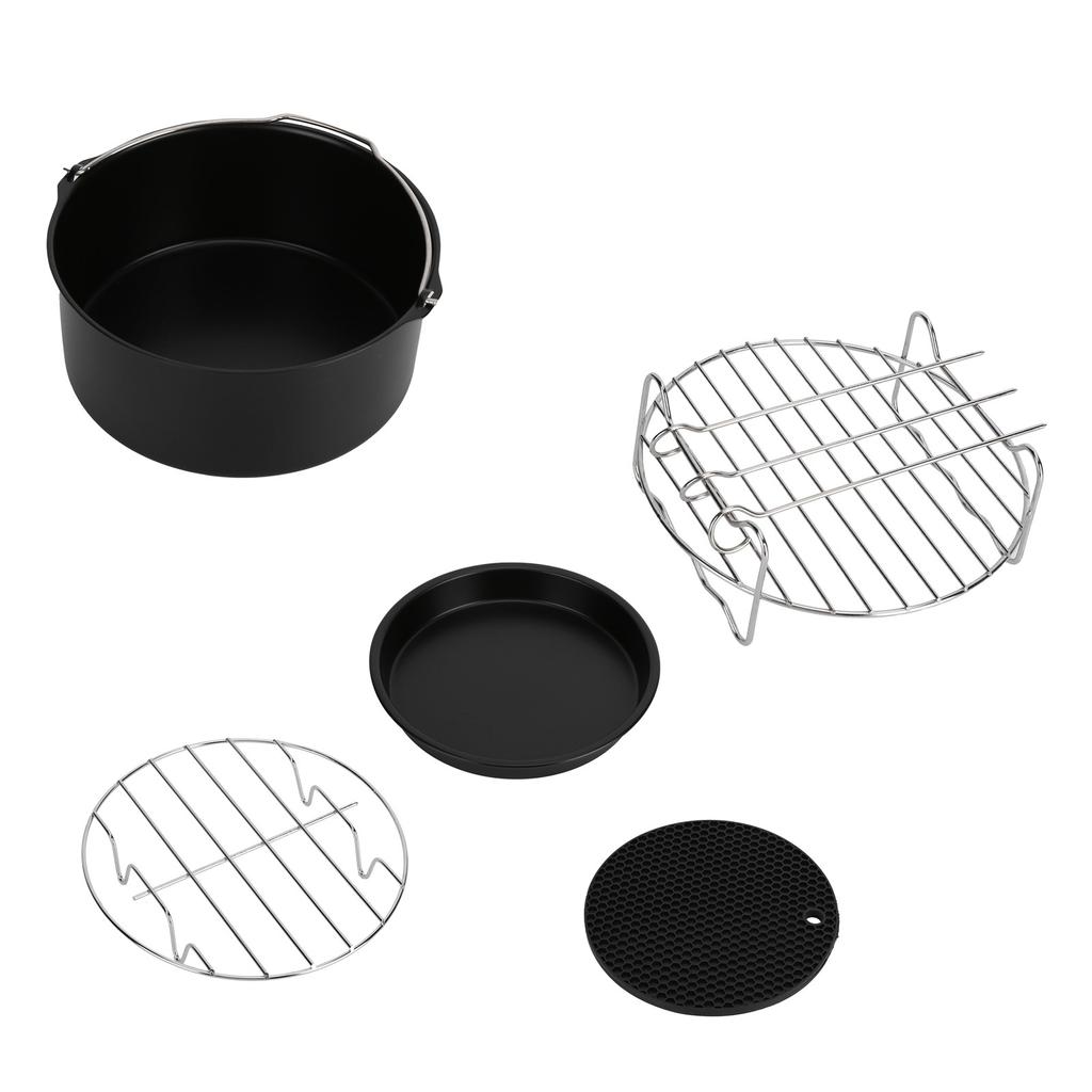 Fryer Accessories Pizza Pan Cake Pan Silicone Pad Skewers Grill Rack Baking Tray for 7in Fryer