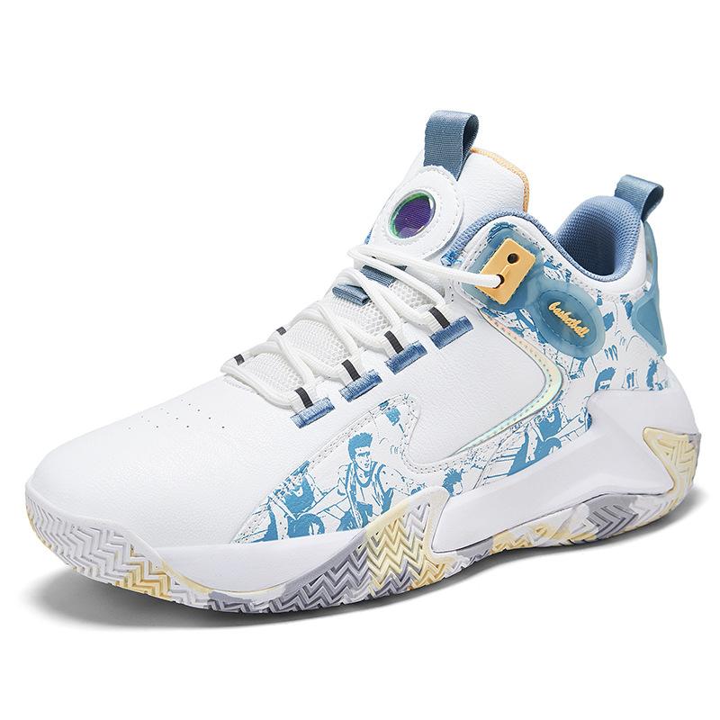 8870 Men's Women's Shoes Basketball Low Top Leather Surface Graffiti Colorful Fashion Training Plus Size Sports Couple