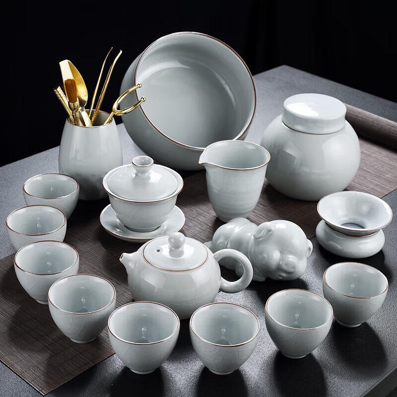 Ru Kiln Ceramic 11-Piece Kung Fu Tea Set