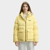 Fila Heritage Fashion Solid Color Warm Hooded Raglan Sleeve Down Jacket Women Outerwear Yellow-Azalea F11W448904FYE