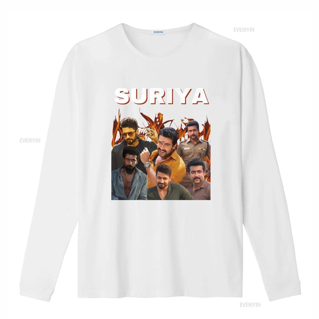 SURIYA Tamil T shirt vintage Washed Stretched Soft designer clothes Breathable fashion Slightly Versatile Comfortable graphic