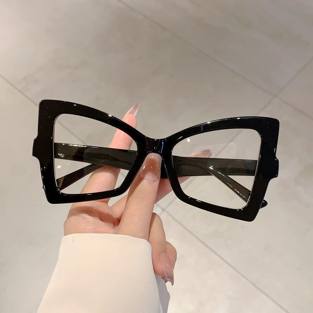 Oversize Vintage Glasses Frames Women Fashion Brand Design Butterfly Shape Eyeglasses Trendy New Non-prescription Eyewear