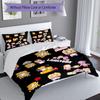 3pcs Lankybox Foxy and Rocky Pattern Bedding Set Duvet Cover Set Includes Duvet Cover &pillowcases, Perfect All Season Bedroom Decoration & Gift