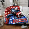 1 stuks Captain America Deken Lichtgewicht Flanellen Plaid Voor Bank, Bed, Reizen, Kamperen, Woonkamer, Kantoor, Bank, Stoel, En Bed