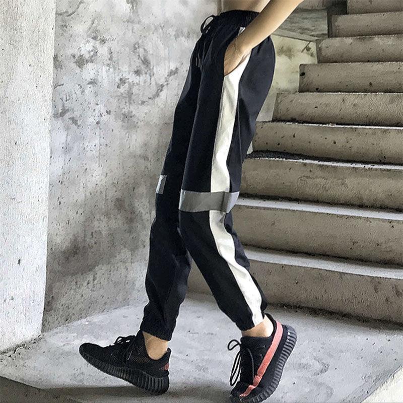 Women Sports Pants Gym Casual Pants Black White Running Pants Loose Comfortable Breathable Outdoor Athletic Pants For Girls Pant