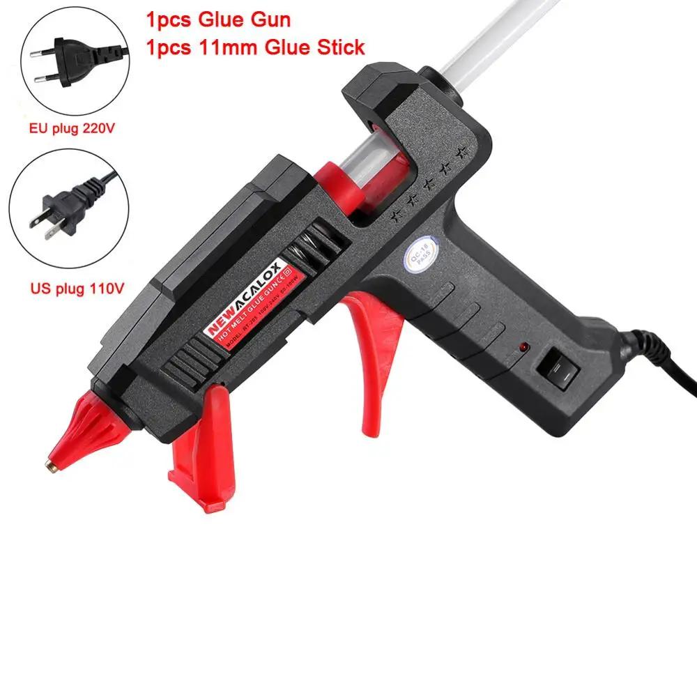 NEWACALOX US 60W 100W DIY Hot Melt Glue Gun Industrial Gluegun 1pc 11mm Glue Gun Sticks Arts DIY Repair Tool