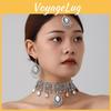 Middle East Ethnic Style Necklace And Earring Set With Water Dazzle Drop For Women