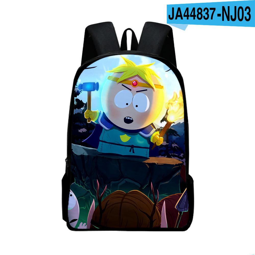 New 3D South Park South Park backpack for elementary school students, cartoon style for both men and women