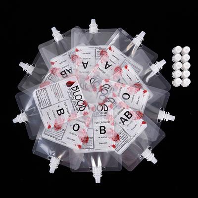 5-20 Stück 250ml Halloween Blutbeutel PVC Getränke Alkohol Beutel Vampire Cosplay Requisiten Horror Halloween Party Dekoration Zubehör