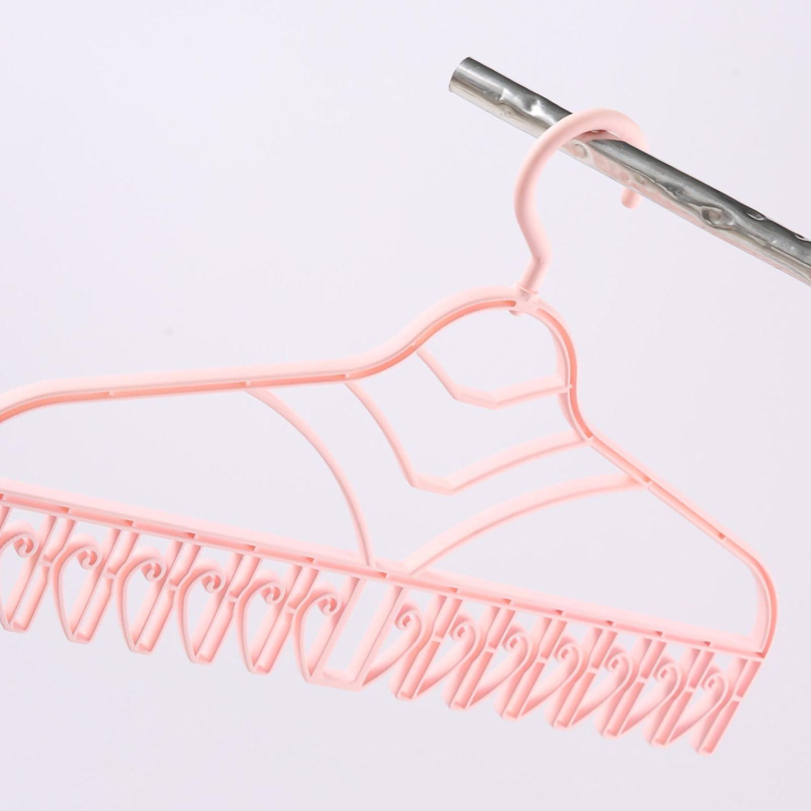 Multifunctional Clothes Drying Rack Plastic Seamless Wrinkle Free Clothes Hanger with V Shaped Clip Hook for Bra Socks 579₽