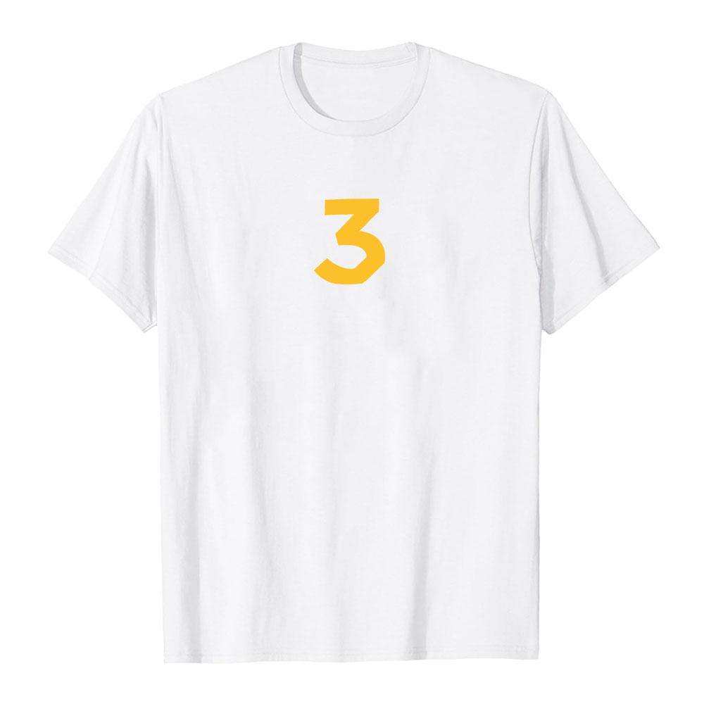 

Men Clothing CHANCE THE RAPPER Number 3 T-shirt Casual Summer O-neck Unisex Streetwear Short Sleeve Cotton Soft Tshirts Merch XS