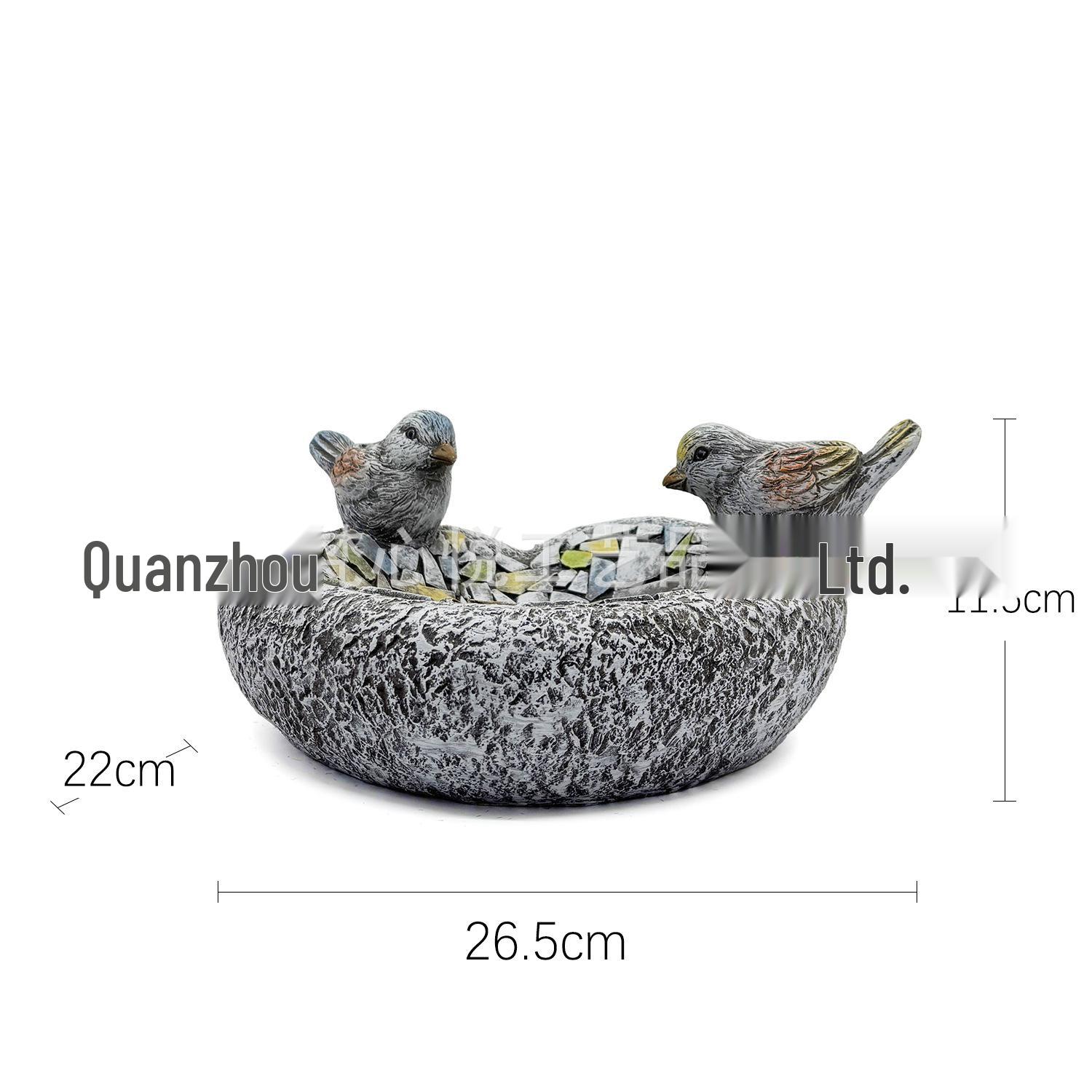 Resin Bird Bath Garden Ornament Animal Feeder