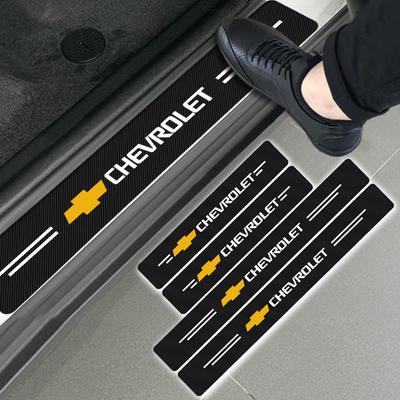 Dla Trax Cruze Malibu Camaro Cavalier Equinox Orlando Listwa progowa samochodowa Naklejka antyrysowa z włókna węglowego Próg drzwi