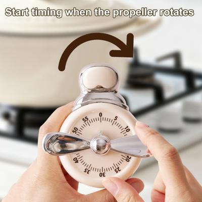 Timer Meccanico Magnetico da Cucina Senza Batteria Sveglia Retrò Strumento Conto alla Rovescia per Cucinare, Cuocere al Forno, Studiare