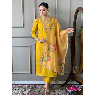 Designer Indian Bollywood Kurta Set Pakistani Women Ethnic Kurti Pant Set Dress VET-1845