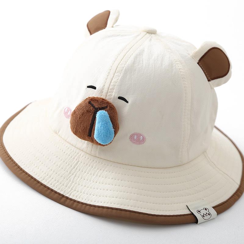 Cartoon Capybara Fisherman Hat Cute Sun Protection Bucket Hat For Men Women Summer Outdoor Casual  Sunscreen Hat Gifts
