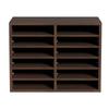 VEVOR Literature Organizers, 12 Compartments Office Mailbox with Adjustable Shelves, Wood Literature Sorter 20.4x12x16.1 Inches for Office, Home