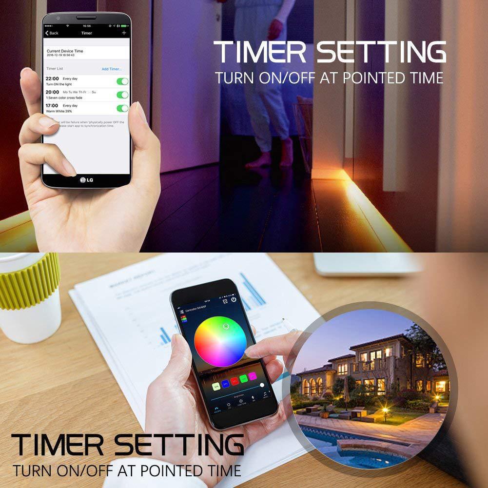 2024 Smart Bluetooth RGB LED Strip Lights with Music Control - Seven-Color TV Light Set