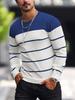 3D Abstract Swirl Pattern Long Sleeve T-Shirt, Stylish Men's Casual Top