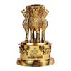 Royal Handicraft Huge Brass15.24 Cm National Flag Embalmed Desk  Ashoka Pillar Indian Emblem Showpiece Decorative.