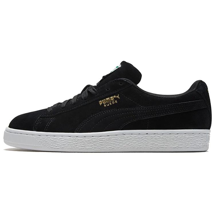 PUMA Suede Low Casual Board Shoes Black/Gold Men s 352634-87 EU 37