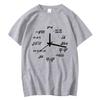 Mens Tshirt 100Cotton Casual Funny Math Clock Print Summer Loose Oneck T Shirt for Men Short Sleeve Cool Tshirt Male Tshirt