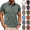 Męskie Codzienne Koszule z Długim Rękawem Kołnierzykowe Zapinane Bawełniane T-shirty Klasyczne Stylowe Koszule Golfowe z Kieszenią