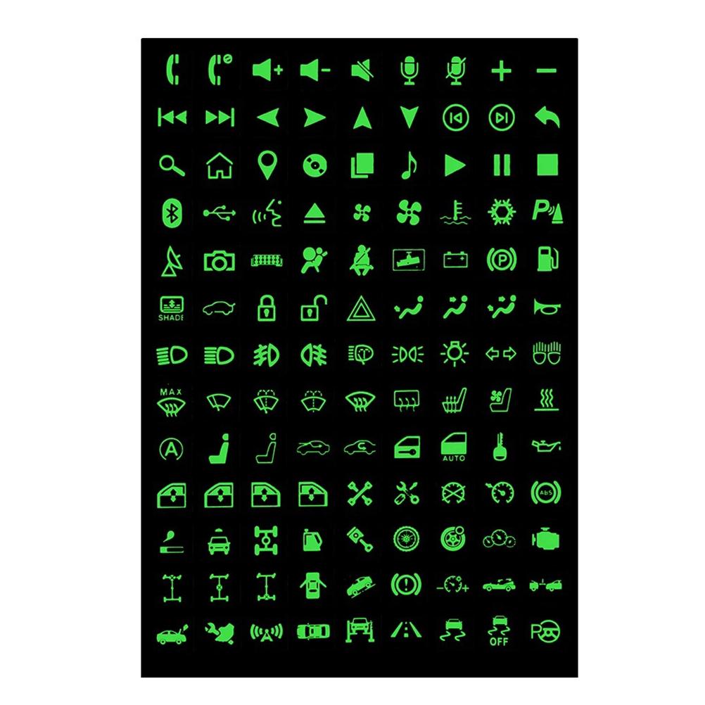 Multifunction Button Stickers Car Luminous Sticker Car Light Stickers Switch Relay Decoration Rocker Switch Label Circuit Panel Decals