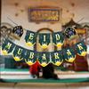 Eid Mubarak for Banner Moon Star Castle Pull Flag 5m Bunting Garland Ornament for Ramadan Party Wall Door Fireplace Deco