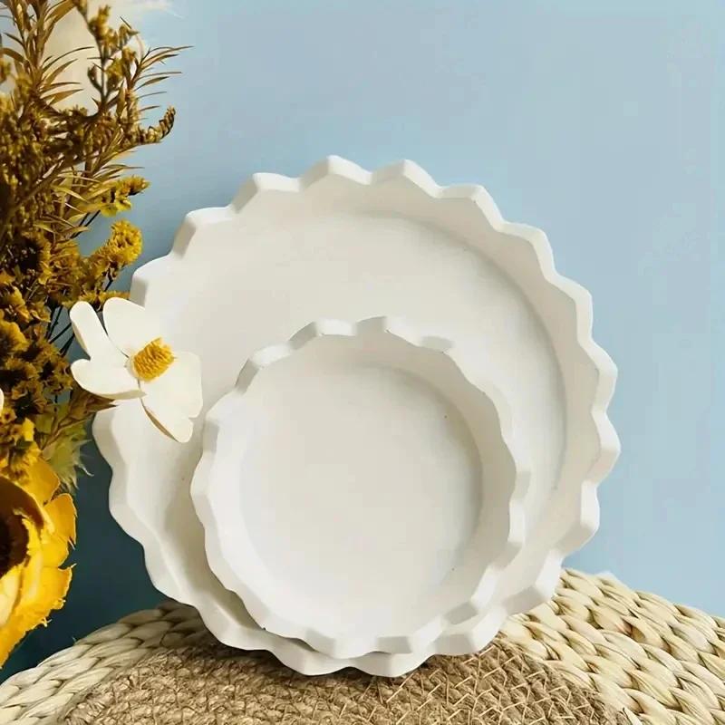 Jewelry Tray Silicone Resin Molds Round Shaped Jewelry Dish Molds Silicone Material for Epoxy Resin Casting Tray