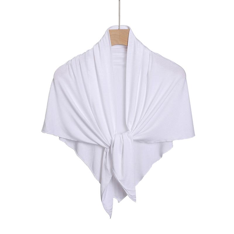 

Solid Color Cotton Triangle Scarf Muslim Hijab Shawls Women Soft Wraps Lady Fashion Casual Islamic Turban Jersey Headband 140x70 CM