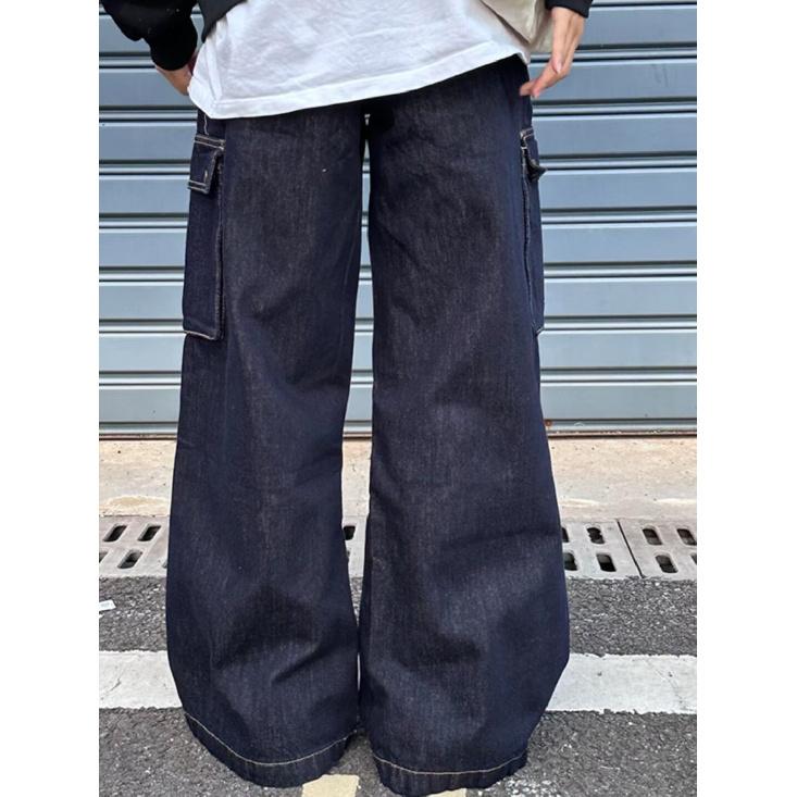 Pánské džíny American High Street, podzimní trendy, značkové, volné, široké, rovné, mikro rozšířené