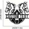 Personalized Metal Horse Hoof Wall Art Equestrian Farmhouse Decor Outdoor Sign