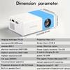 New MINI Projector Portable Home Theater Smart TV Laser Beamer 3D Cinema LED Videoprojector for 4k 1080P Movie Via HD Port