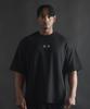 PHERMENON Super Oversized Logo Short Sleeve T-Shirt - Black