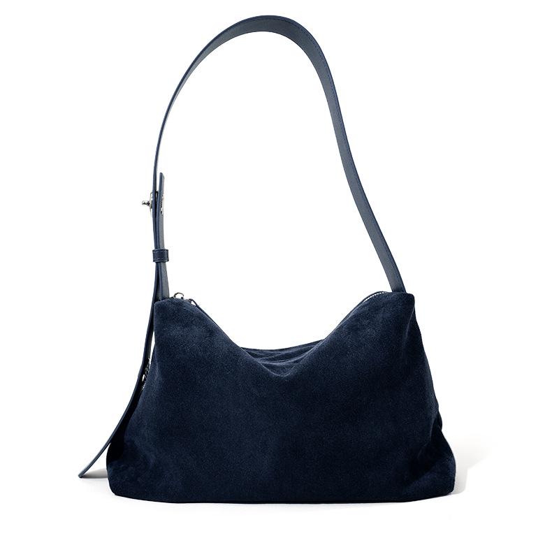 Genuine Leather Women's Tote Bag - High-Silk Matte Cowhide, Large Capacity, Commuting Shoulder/Underarm Bag
