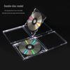 Clear Acrylic CD Storage Box for Single/Double Discs with Replaceable Color Pages - Free Shipping