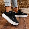 Fashion 2025 Autumn New Thick Soled Lace Up Casual Sneakers Round Toe Shoes for Women Comfortable Platform Vulcanize Shoes Size 36-43