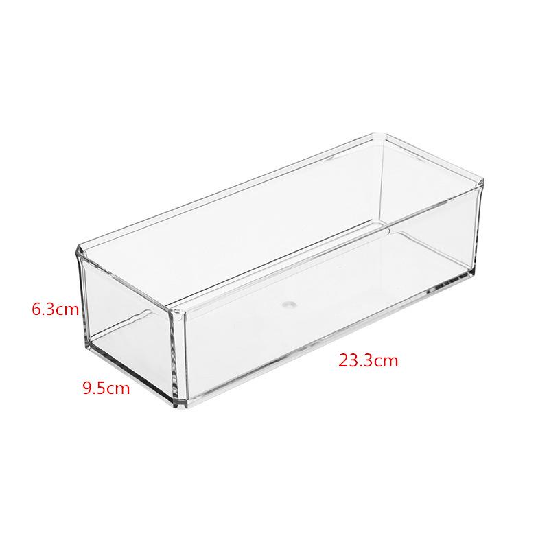 Baji Clear Acrylic Stackable Desktop Storage Box for Cotton Pads and Swabs